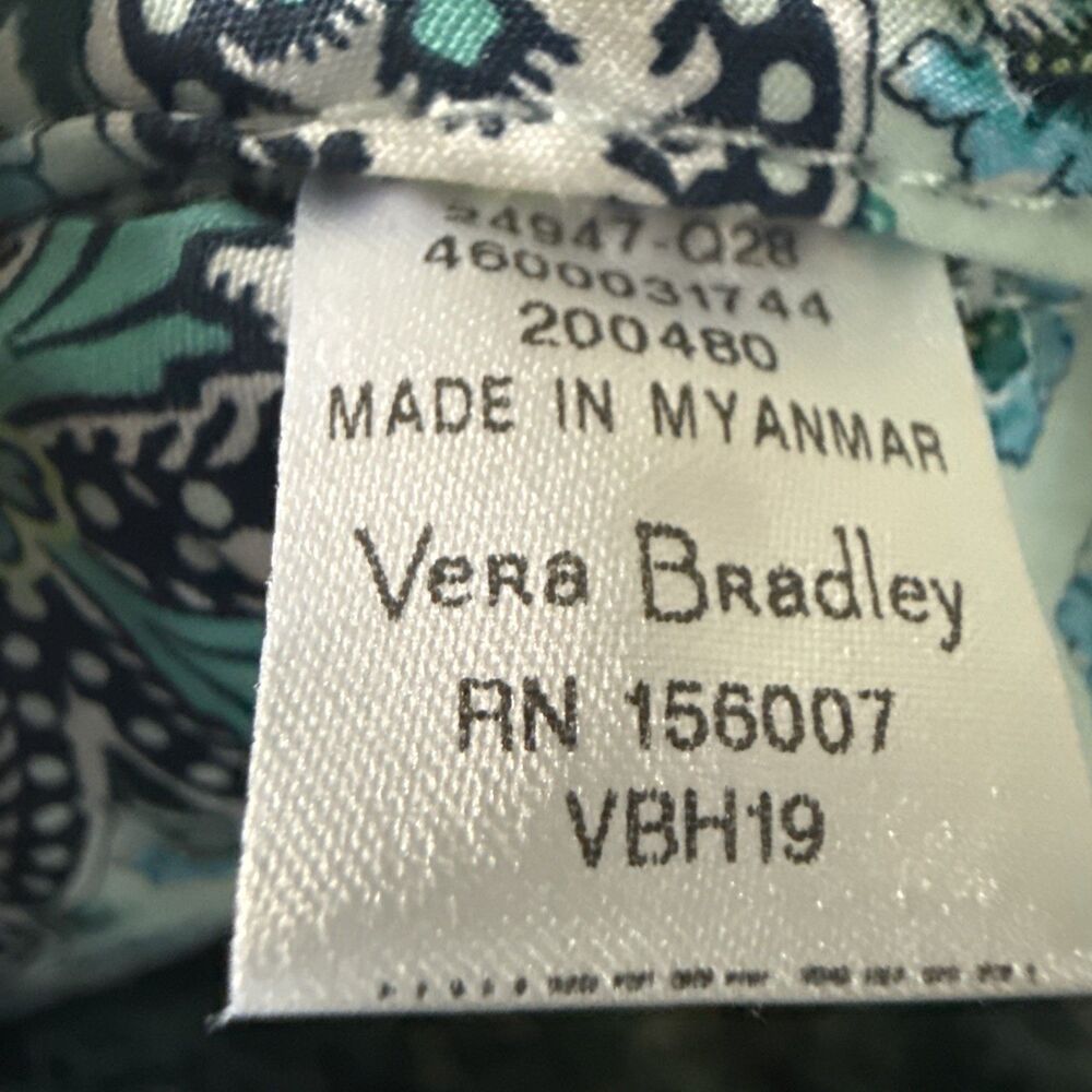 Vera Bradley Sling Bag Cloud Vine Retired Pattern Turquoise Floral Roomy 2020 - Picture 6 of 6